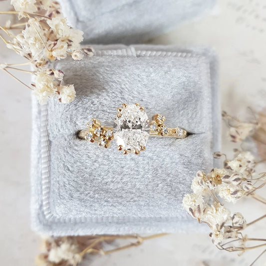 1 CT Oval Lab Diamond Art Deco Engagement Ring – Timeless Vintage Sparkle.