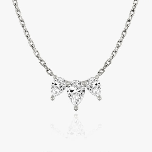 Elegant 1.0 CT Pear Shape Lab Grown Diamond Solitaire Necklace.