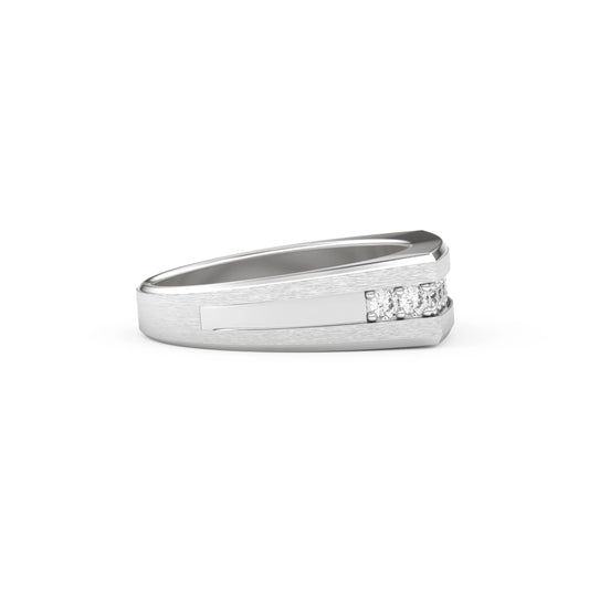 0.28 TCW Round Lab Grown Diamond Flush Wedding Band.