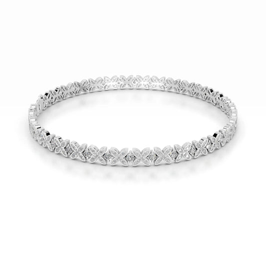 2.5 TCW Round Lab Grown Diamond Tennis Bracelet.