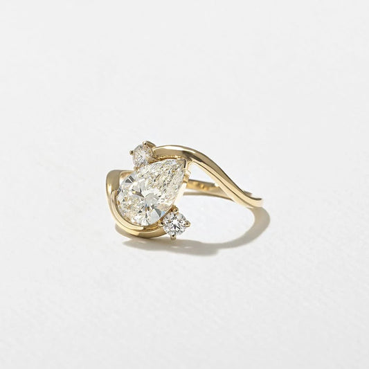 1.59 CT pear Three Stone Lab Grown Diamond Engagement RingSignature Diamond.