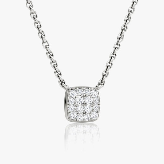 Dainty 0.10 TCW Round Lab Grown Diamond Solitaire Necklace.