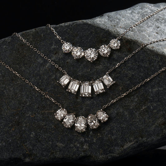 Elegant 3.50 CT Oval Shape Lab Grown Diamond Solitaire Necklace.