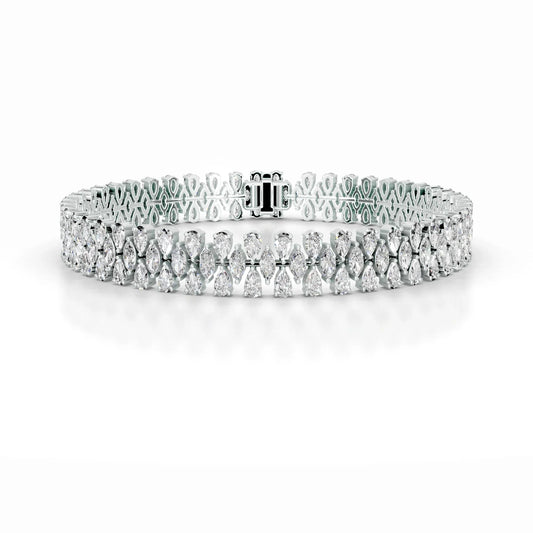 10 TCW Round Lab Grown Diamond Tennis Bracelet.