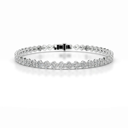 7.5 TCW Round Lab Grown Diamond Tennis Bracelet.