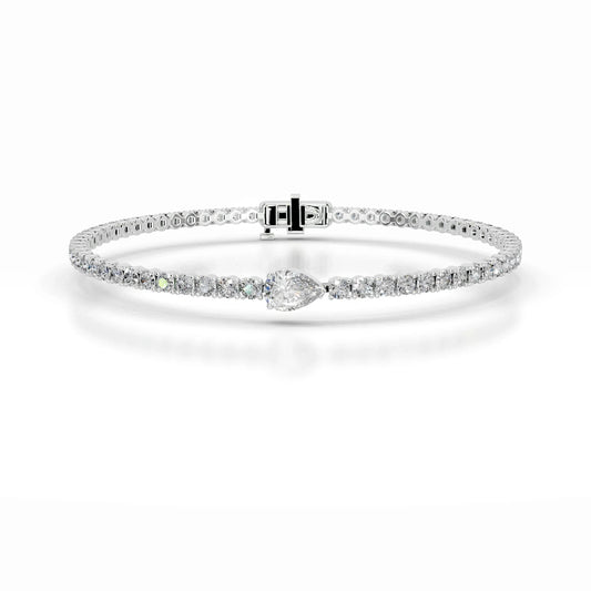 9 TCW Pear Lab Grown Diamond Cheryl Bracelet.