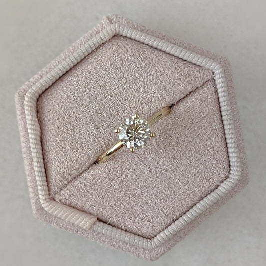 1.15 CT Round Cut Lab-Grown Diamond Engagement Ring – Hidden Halo Setting, Maximum Sparkle.