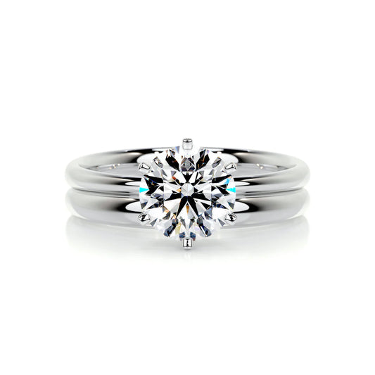 1.50 CT Round Solitaire Lab-Grown Diamond Bridal Ring Set in Gold – Timeless Love Edition