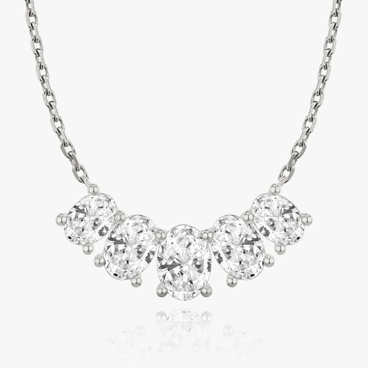 Elegant 3.50 CT Oval Shape Lab Grown Diamond Solitaire Necklace.