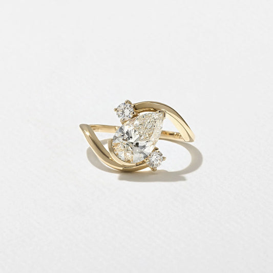 1.59 CT pear Three Stone Lab Grown Diamond Engagement RingSignature Diamond.