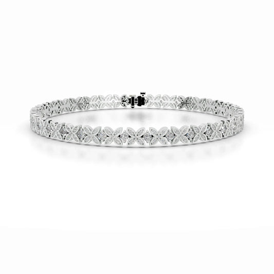2.5 TCW Round Lab Grown Diamond Tennis Bracelet.