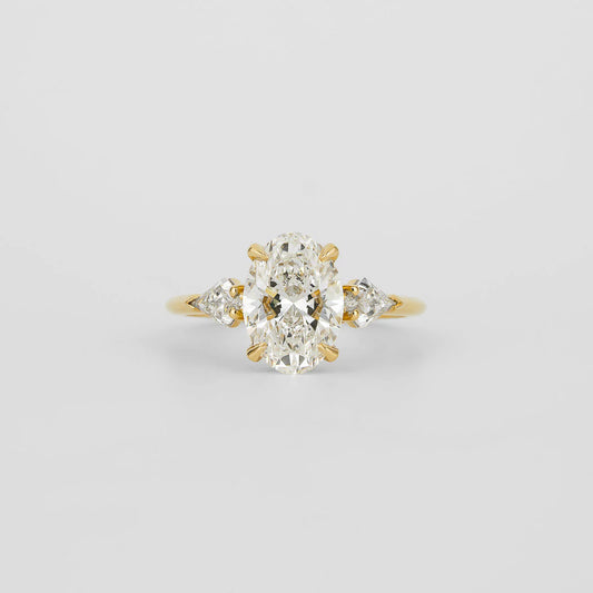 2.02 CT Oval Three Stone Lab-Grown Diamond Engagement Ring