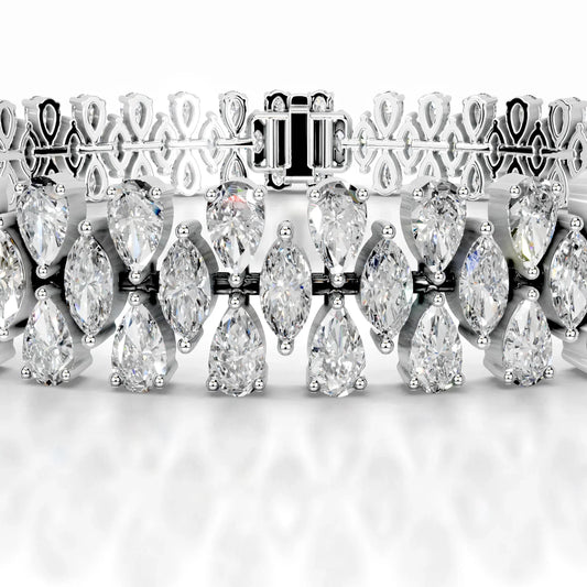 10 TCW Round Lab Grown Diamond Tennis Bracelet.