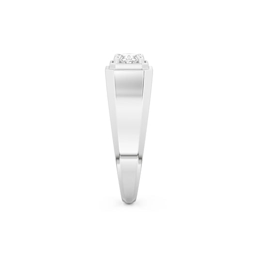 0.50 CT Oval Solitaire Lab-Grown Diamond Wedding Band – Elegant Minimal Brilliance