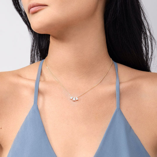 Elegant 2.0 CT Emerald Shape Lab Grown Diamond Solitaire Necklace.