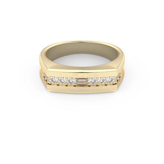 0.28 TCW Round Lab Grown Diamond Flush Wedding Band.